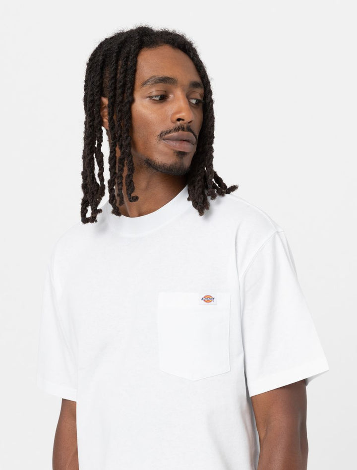 Spatarella T-shirt uomo Luray in cotone bianco dk0a4yfc-whx Vendita Calda
