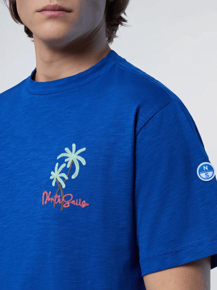 Spatarella T-shirt uomo in cotone blu 692985-0790 Negozio