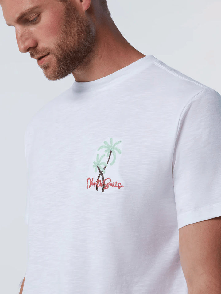 Spatarella T-shirt uomo in cotone bianco 692985-0101 In Saldo