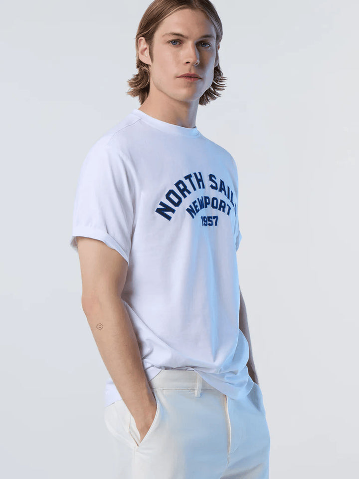 Spatarella T-shirt uomo in cotone bianco 692988-0101 Limitato a 3 giorni