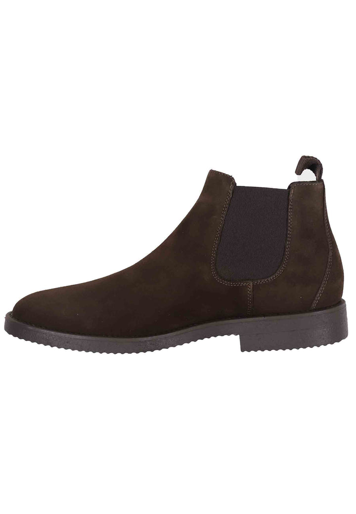 Spatarella Chelsea boots uomo in camoscio testa di moro con suola in para Moda