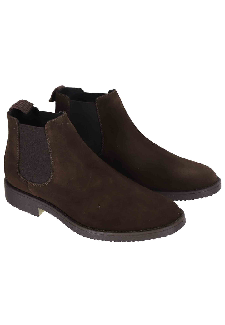 Spatarella Chelsea boots uomo in camoscio testa di moro con suola in para Moda
