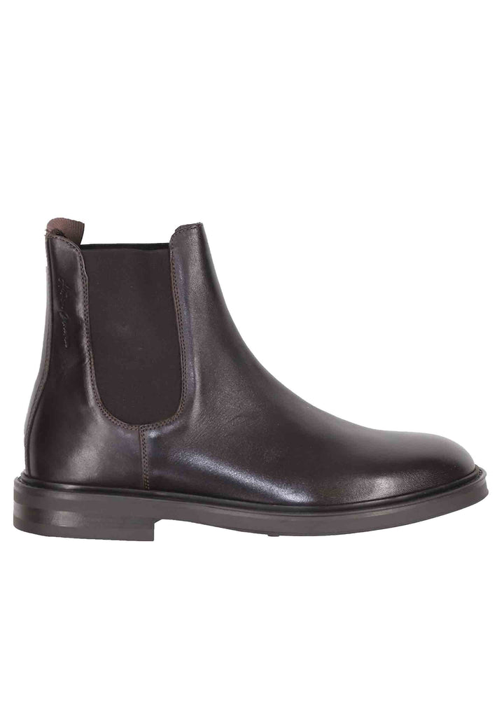 Spatarella Chelsea boots uomo in pelle testa di moro con suola in gomma Italy