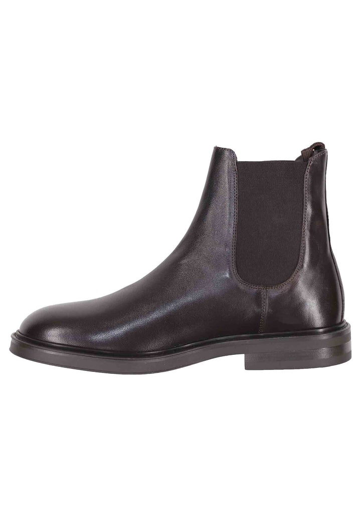 Spatarella Chelsea boots uomo in pelle testa di moro con suola in gomma Italy