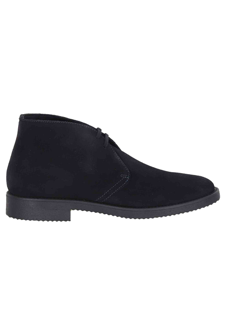 Spatarella Polacchine uomo in camoscio blu con suola in para In Linea