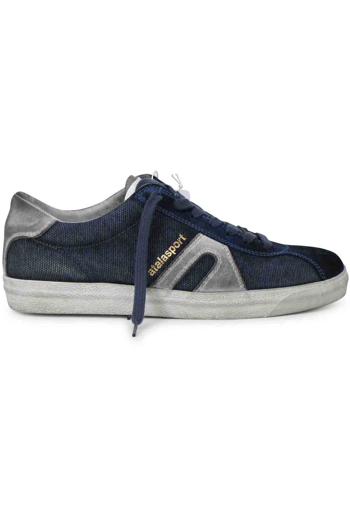 Spatarella Sneakers uomo in canvas vintage blu Promozione Limitata