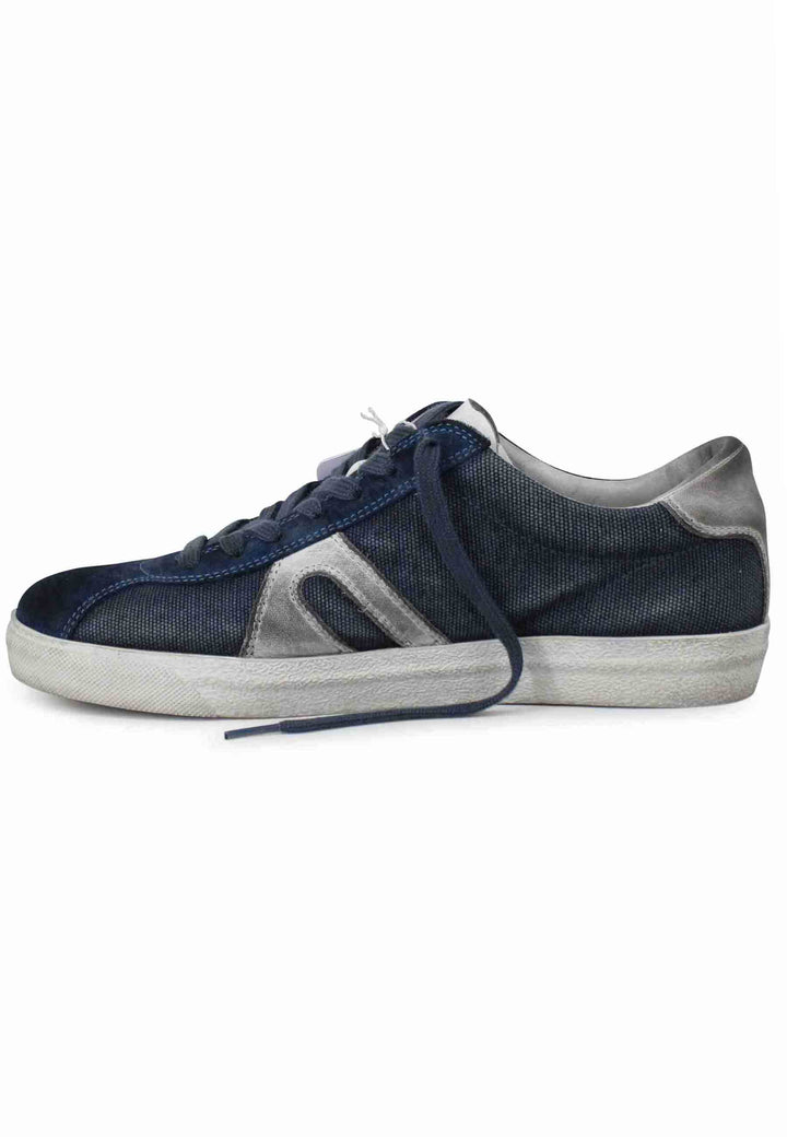Spatarella Sneakers uomo in canvas vintage blu Promozione Limitata
