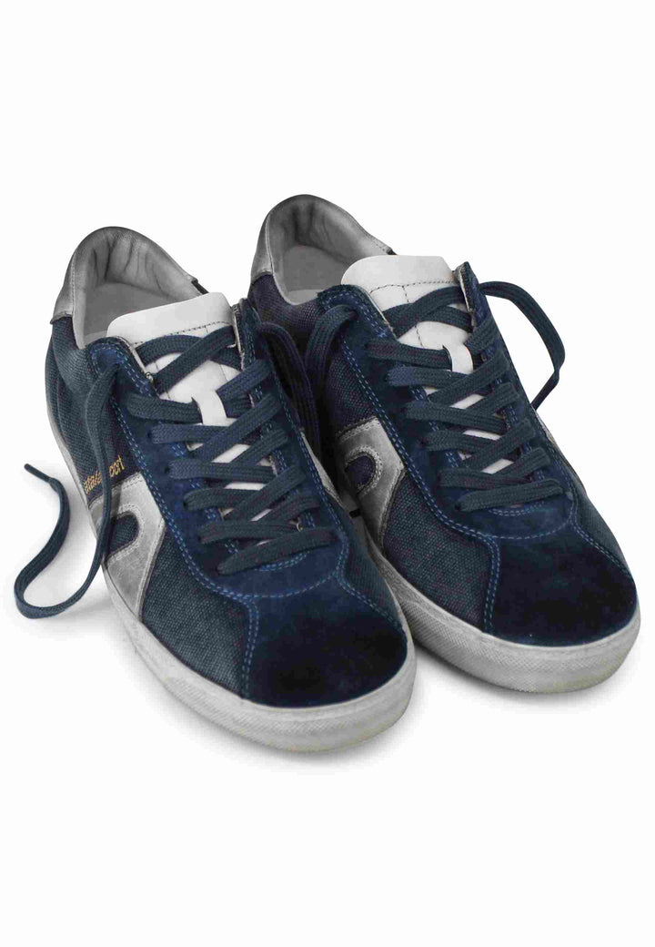 Spatarella Sneakers uomo in canvas vintage blu Promozione Limitata