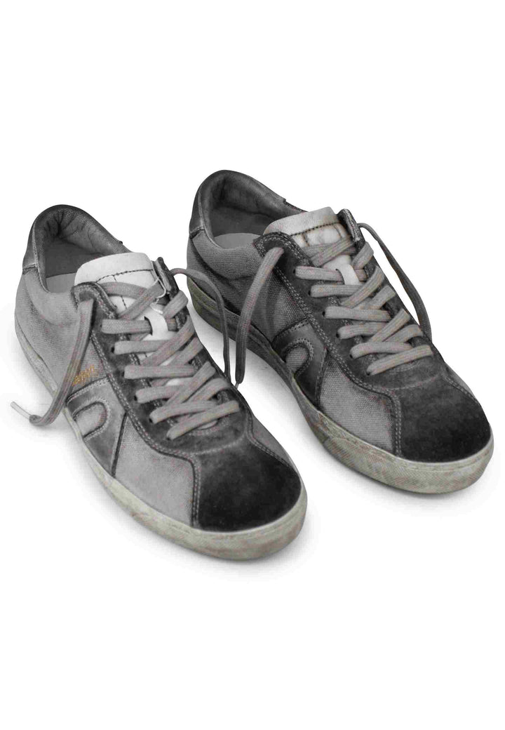 Spatarella Sneakers uomo in canvas vintage grigio Fino Al -60%