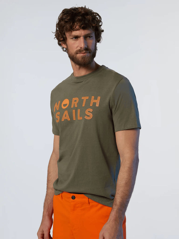 Spatarella T-shirt uomo in cotone verde 692973-0441 Vendita