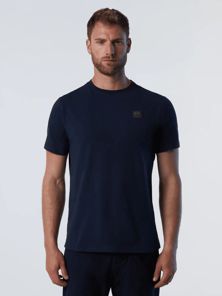 Spatarella T-shirt uomo in cotone blu 692981-0802 Promozione