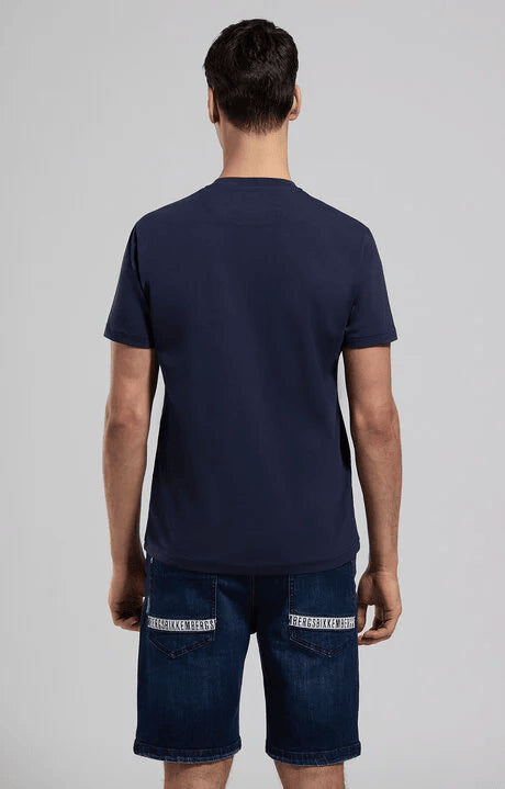 Spatarella T-shirt uomo girocollo in jersey blu bmt0202-7000 Fino Al -60%