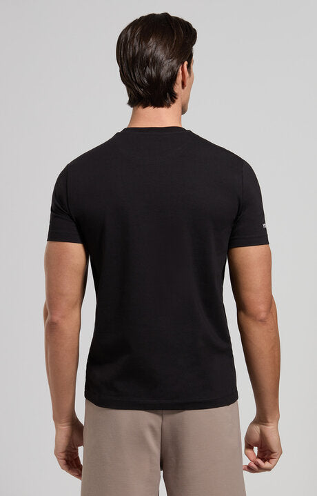 Spatarella T-shirt uomo girocollo in jersey nero bmt0162-8000 Trasporto libero internazionale