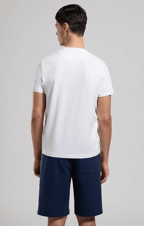 Spatarella T-shirt uomo girocollo in jersey bianco bmt0159-1000 Sconto