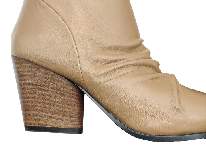 Spatarella Calzature Donna Stivali In Pelle Nude Con Tacco Messicano Qualità Garantita