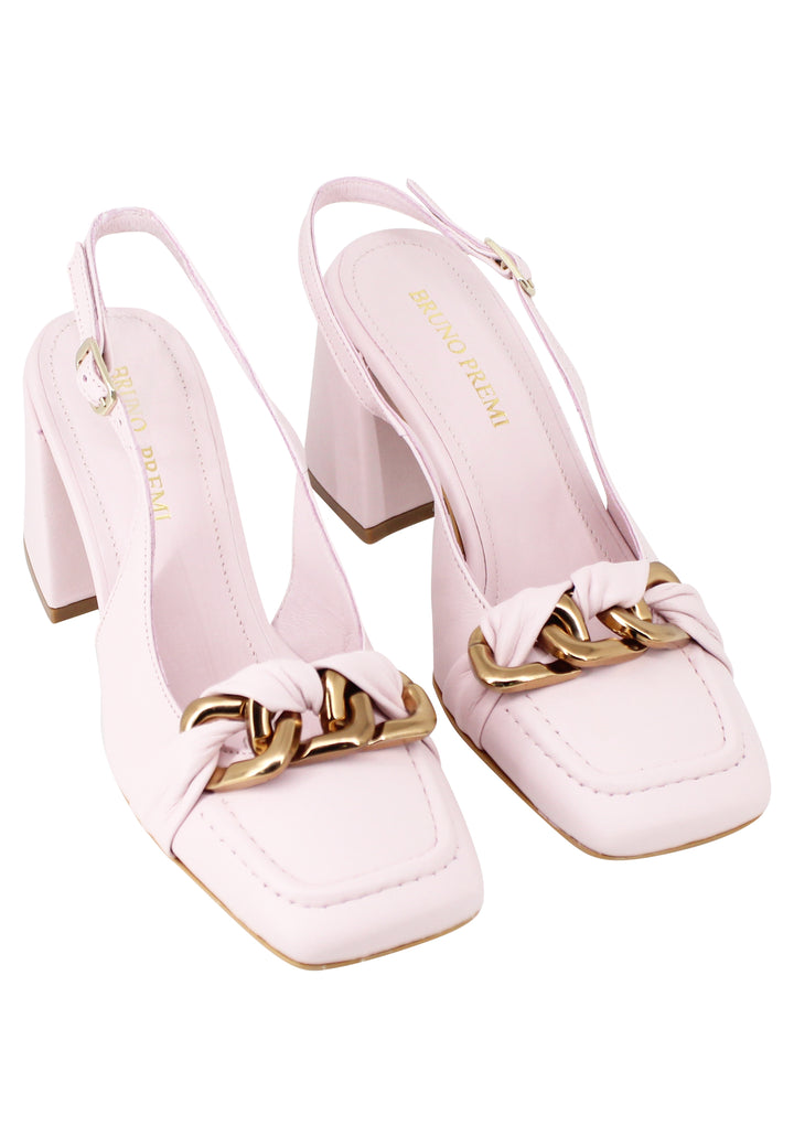Spatarella Decollete slingback donna Tal Bon in pelle glicine tacco alto e punta quadra Promozione Limitata