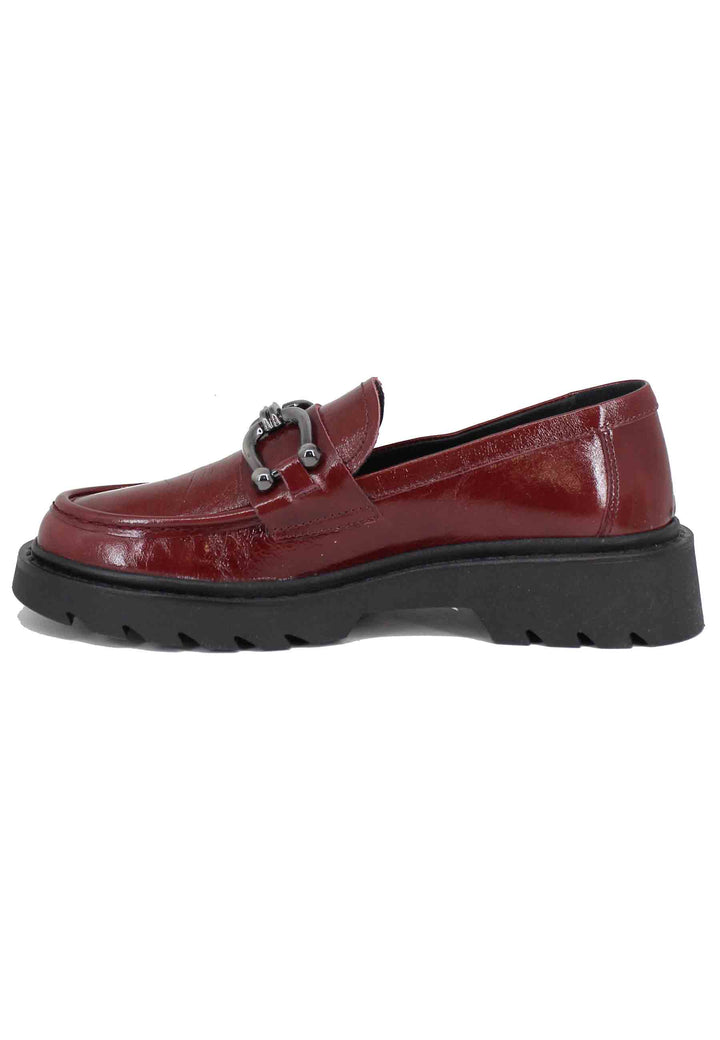 Spatarella Mocassini donna in vernice bordeaux con morsetto Affare Del Giorno
