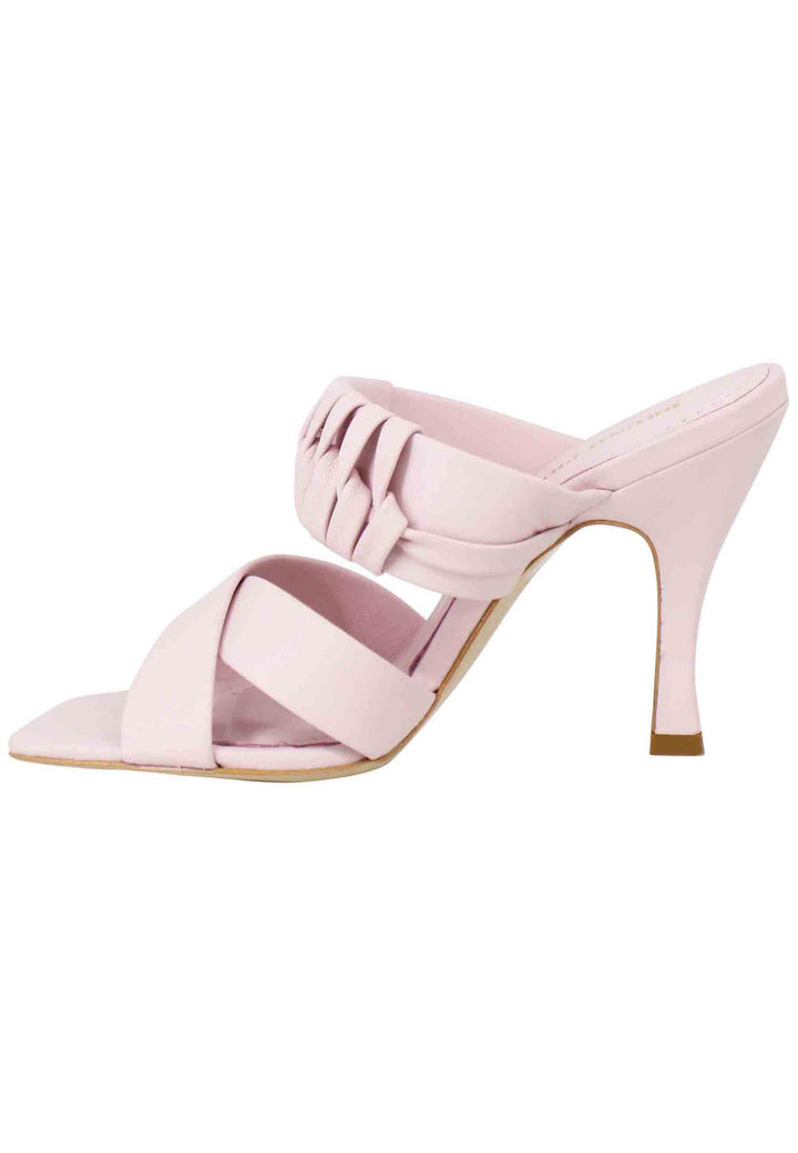 Spatarella Sandali donna in pelle glicine con tacco alto e punta quadra Convenienza