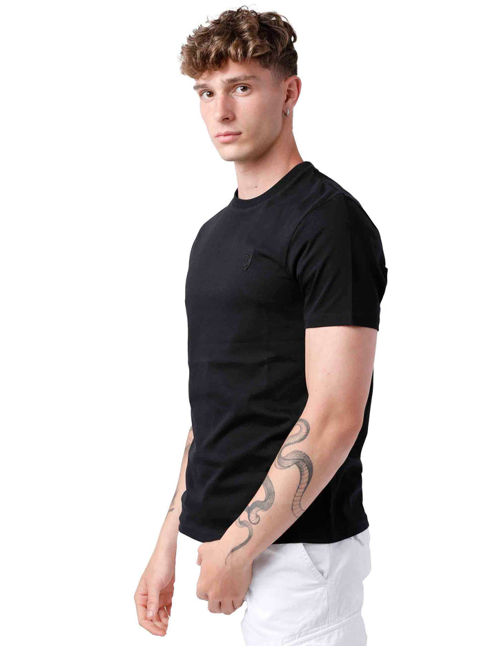Spatarella T-shirt uomo in cotone nero Hotsell
