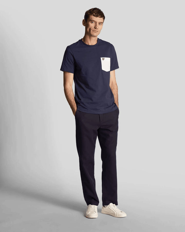 Spatarella T-shirt uomo in cotone blu Saldi Di Fabbrica