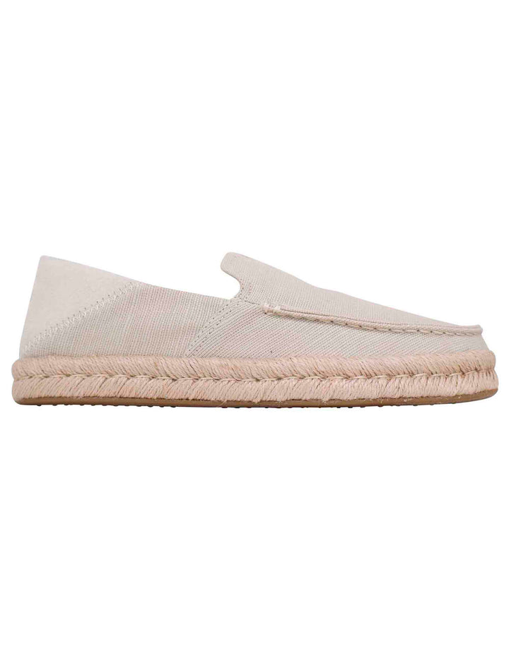Spatarella Espadrillas uomo in tela beige con suola in corda Promozione