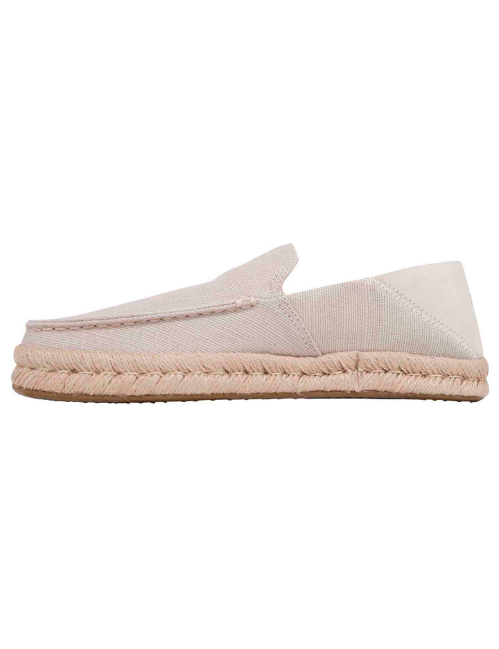 Spatarella Espadrillas uomo in tela beige con suola in corda Promozione