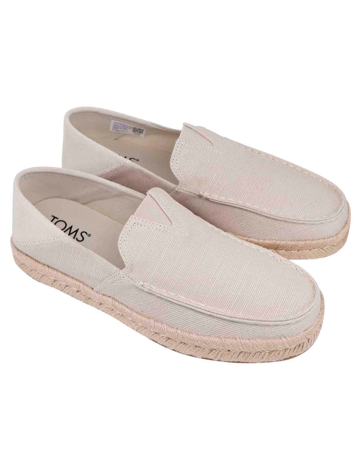 Spatarella Espadrillas uomo in tela beige con suola in corda Promozione