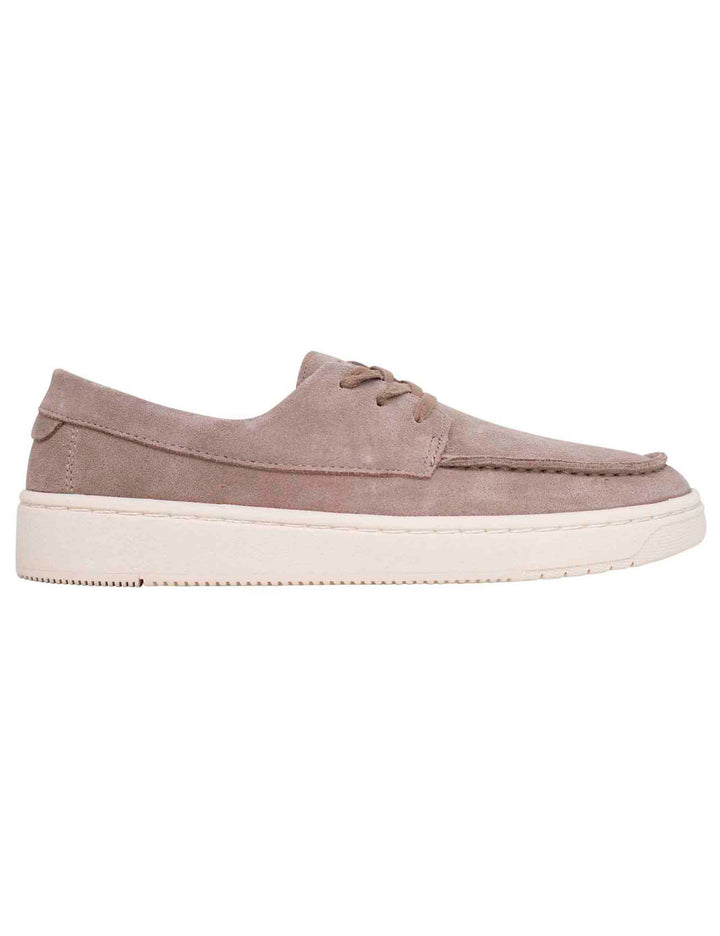 Spatarella Stringate uomo in camoscio taupe con suola in gomma Pezzi Unici