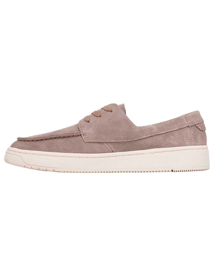 Spatarella Stringate uomo in camoscio taupe con suola in gomma Pezzi Unici