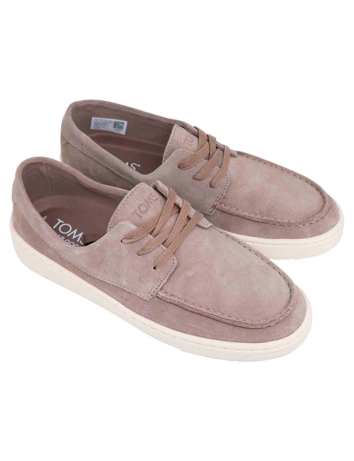Spatarella Stringate uomo in camoscio taupe con suola in gomma Pezzi Unici