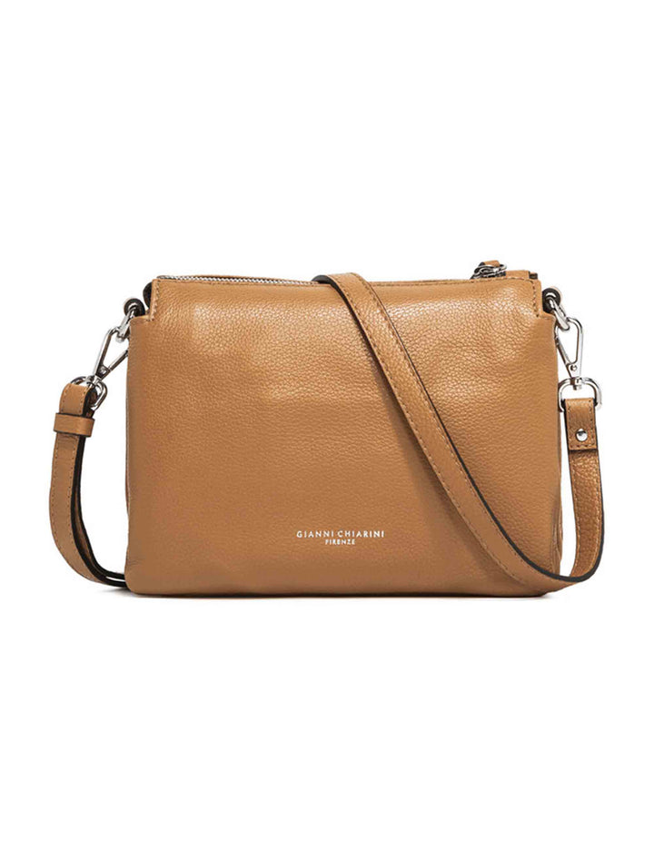 Spatarella Borse donna pochette Three in pelle naturale con tracolla removibile in tono Negozi Online