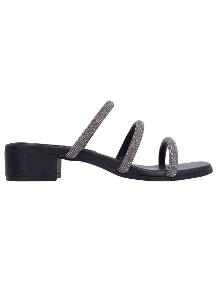 Spatarella Sandali donna in strass canna di fucile con tacco basso Bestseller