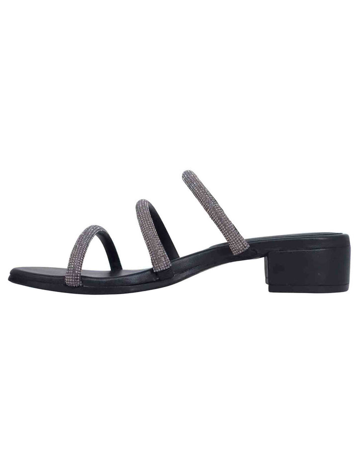 Spatarella Sandali donna in strass canna di fucile con tacco basso Bestseller