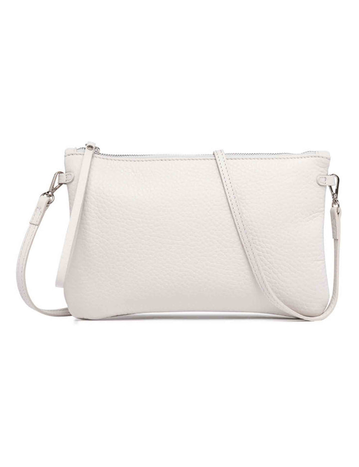 Spatarella Borse donna pochette Hermy in pelle panna e naturale con manico a bracciale e tracolla Presa
