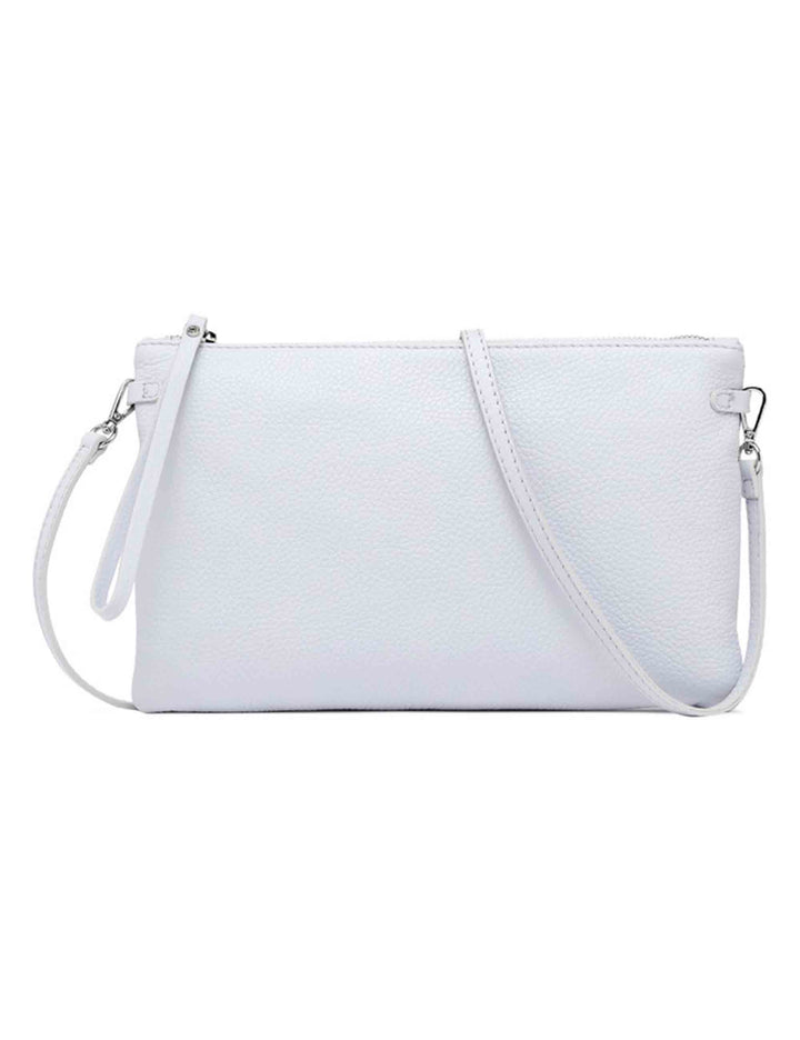Spatarella Borse donna pochette Hermy in pelle acqua con manico a bracciale e tracolla in pelle Offerte