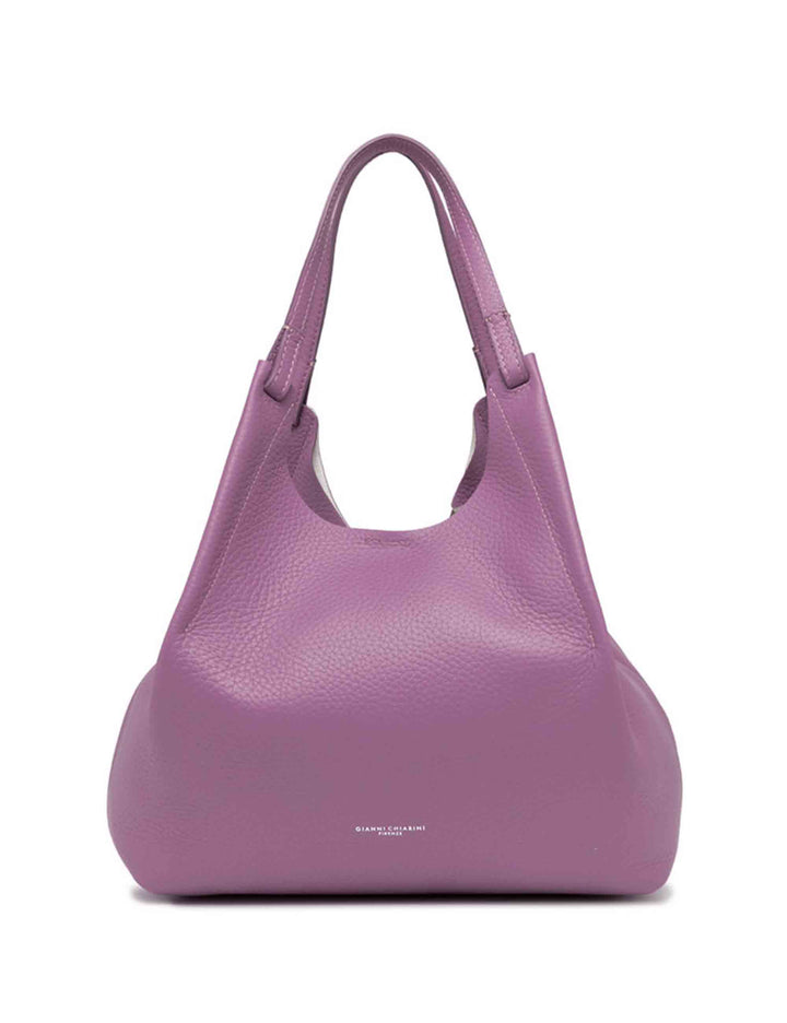 Spatarella Borse shopping donna Dua in pelle viola con doppi manici Hotsell