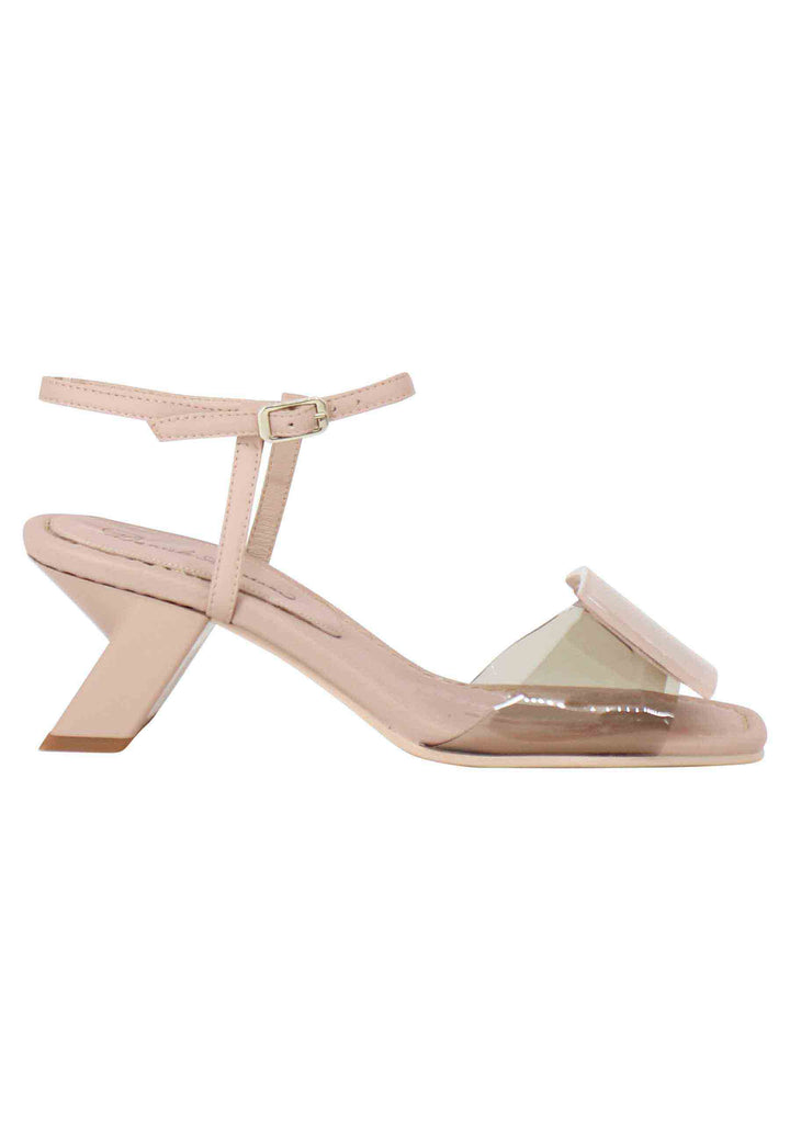 Spatarella Sandali donna in pelle nude con accessorio in tinta 2025