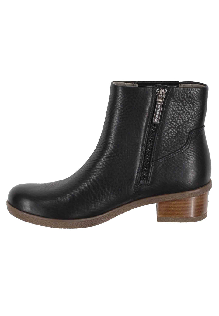 Spatarella Stivaletti donna whaterproff in pelle nero con suola in gomma Soddisfazione Garantita