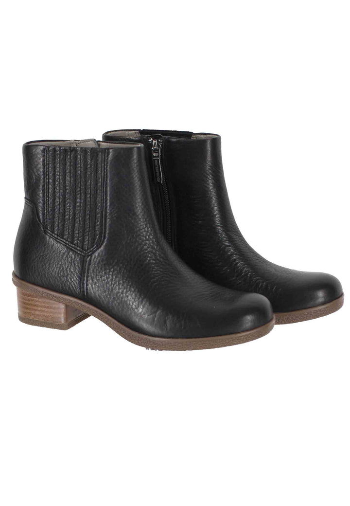 Spatarella Stivaletti donna whaterproff in pelle nero con suola in gomma Soddisfazione Garantita