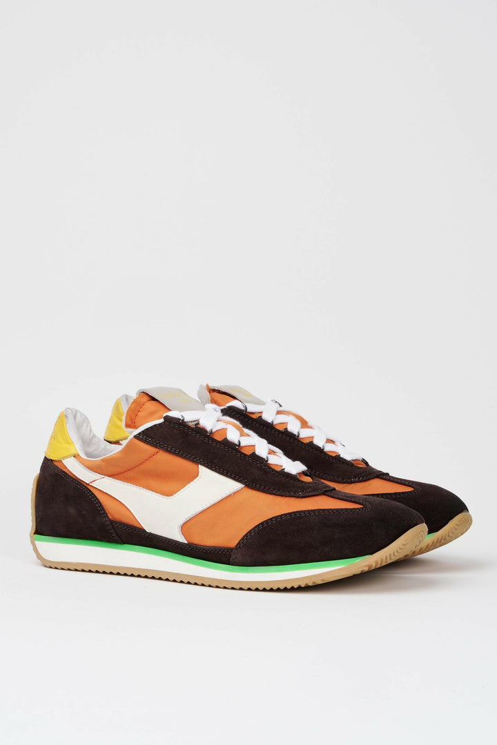 Spatarella Sneakers uomo Trainer '74 in camoscio testa di moro e tessuto 005 Fino Al -60%