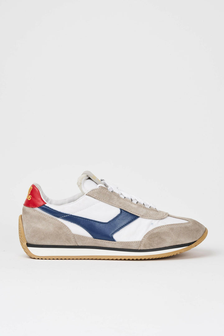 Spatarella Sneakers uomo Trainer '74 in camoscio beige e tessuto 01 Shopping Online