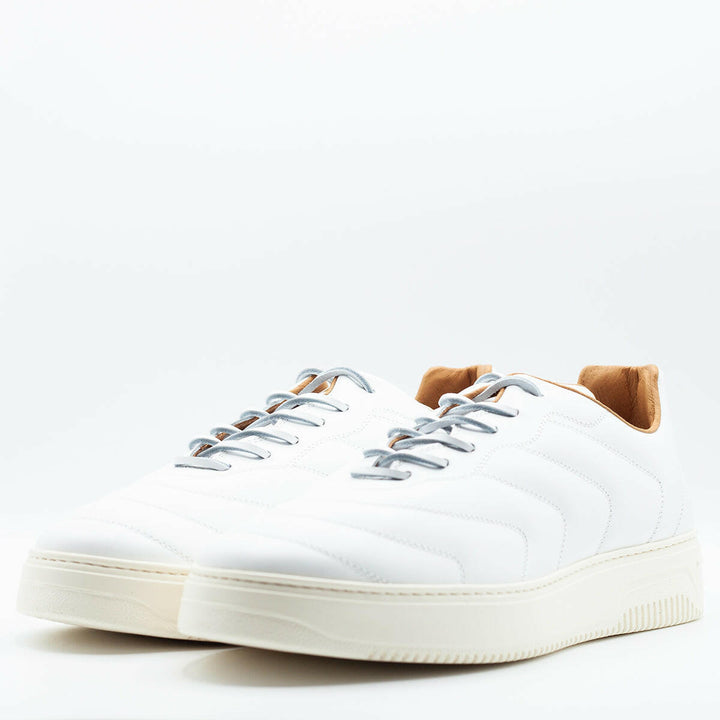 Spatarella Sneakers da uomo Bomber in pelle bianca Convenienza