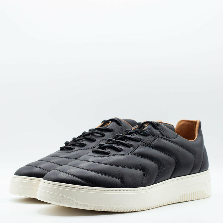 Spatarella Sneakers da uomo Bomber in pelle nera Novità