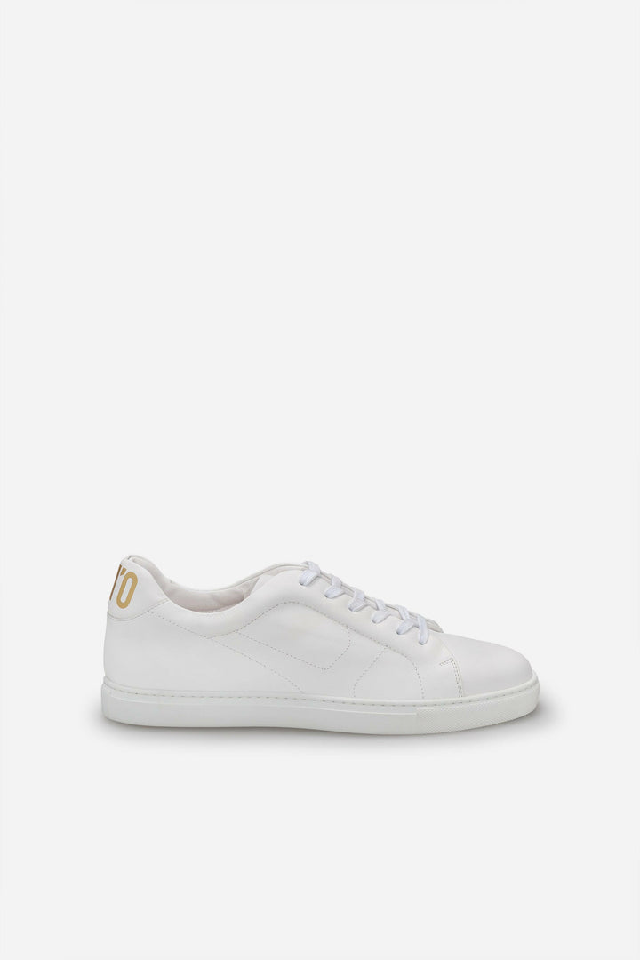 Spatarella Sneakers uomo N.100 in pelle bianca Presa