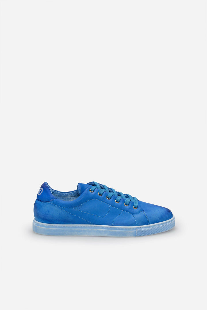 Spatarella Sneakers uomo N.100 in pelle celeste vintage Economico