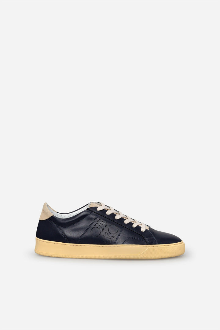 Spatarella Sneakers uomo Del Bello in pelle blu Outlet