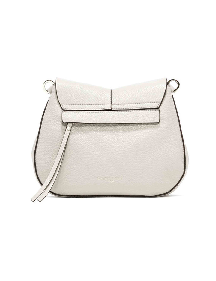 Spatarella Borse a spalla donna Helena Round in pelle panna con doppia tracolla Vendite Flash