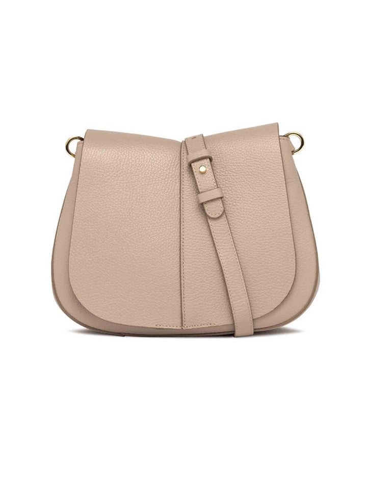Spatarella Borse a spalla donna Helena Round in pelle phard con doppia tracolla Italia