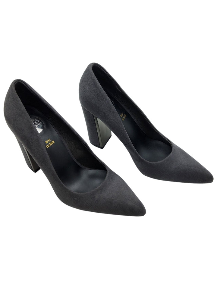 Spatarella Décolleté Donna In Eco Camoscio Grgio Tacco Alto Shopping Online