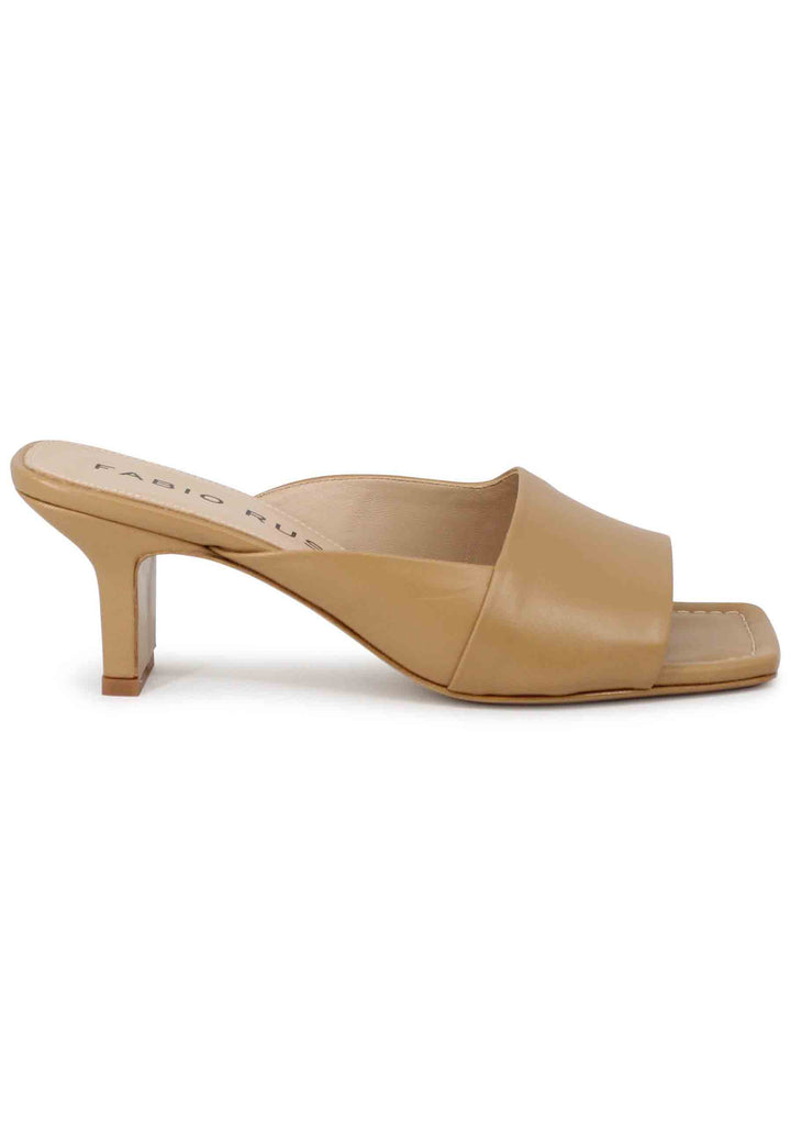 Spatarella Sandali donna in pelle naturale con punta quadra Offerta natalizia